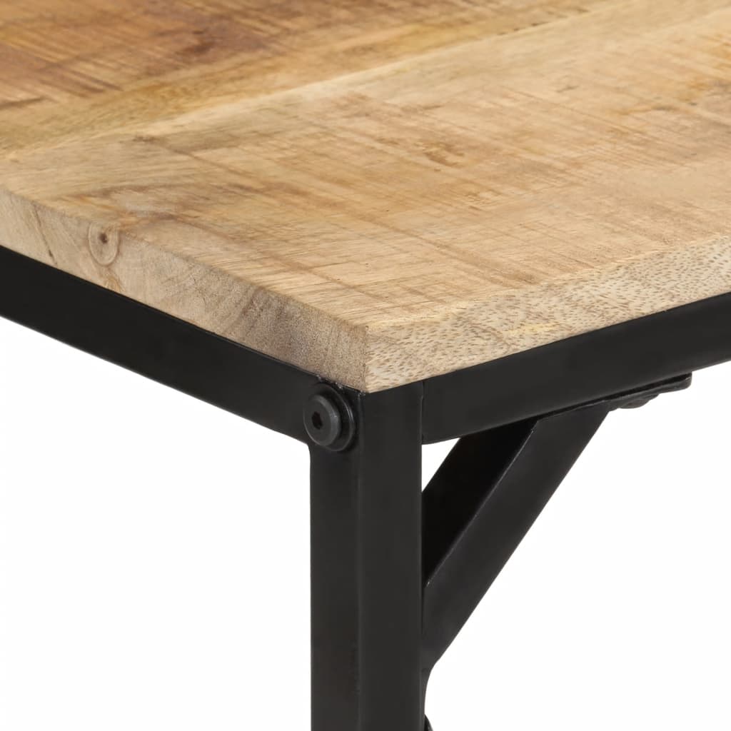 Mesa De Comedor Madera Maciza De Mango Rugosa 110x55x75 Cm_2