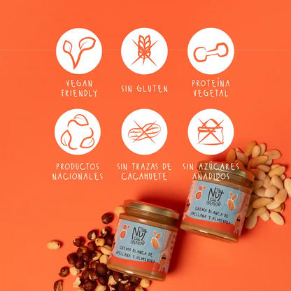 Crema Blanca De Avellana Y Almendra 4 Tarros_3