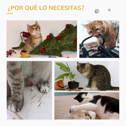 Pawhut Árbol Rascador Para Gatos Pequeños De 57 Cm Con Poste De Yute Rascador_5