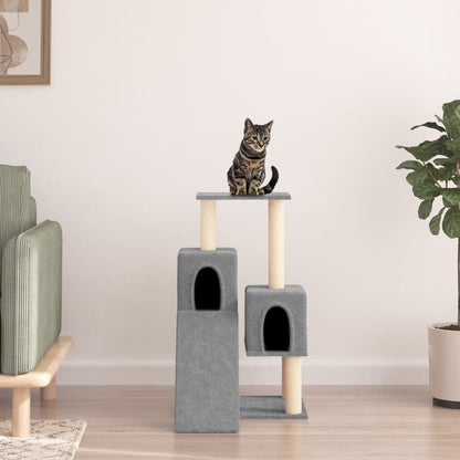 Vidaxl Rascador Para Gatos Con Postes De Sisal Gris Claro 82 Cm_1
