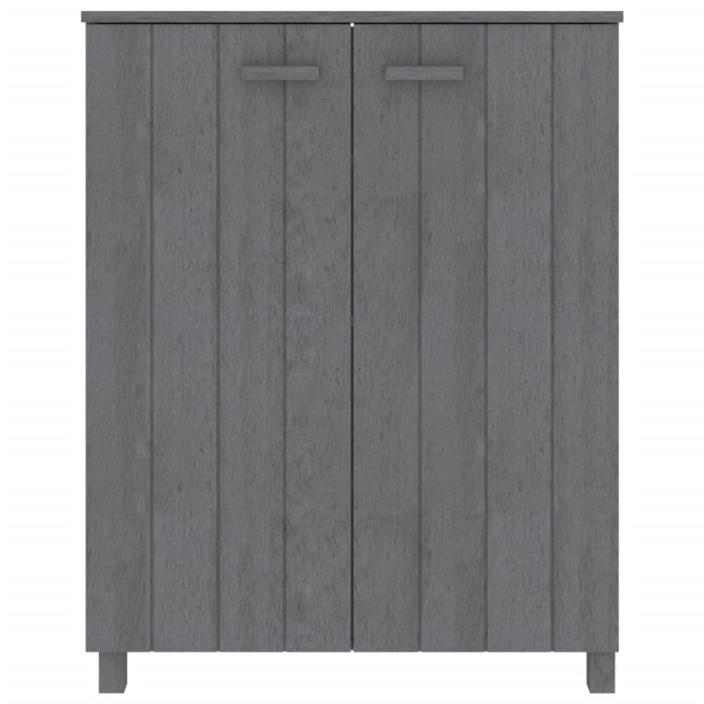 Zapatero Hamar Madera Maciza Pino Gris Oscuro 85x40x108 Cm / Vetonek_0