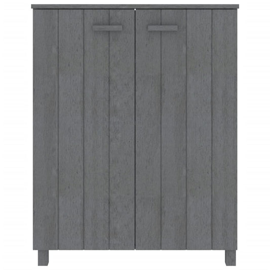 Zapatero Hamar Madera Maciza Pino Gris Oscuro 85x40x108 Cm / Vetonek_0