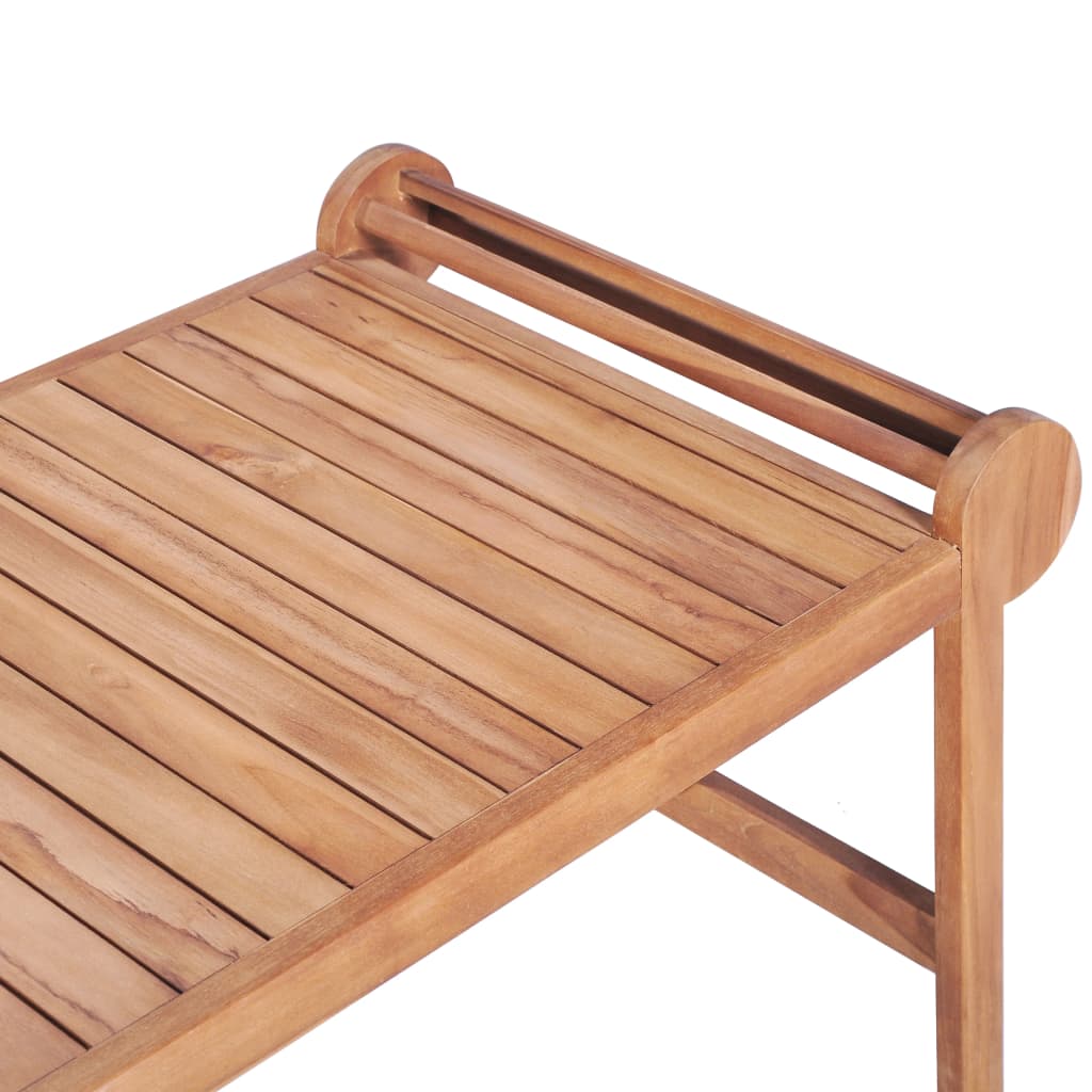 Mesa De Centro De Teca Maciza 100x50x45 Cm_4