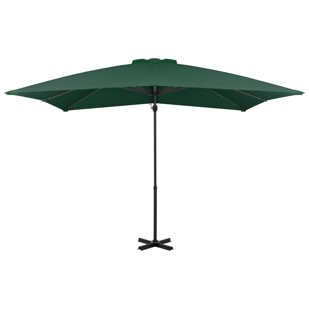 Vidaxl Sombrilla Jardín Voladiza Con Palo De Aluminio Verde 250x250 Cm_1