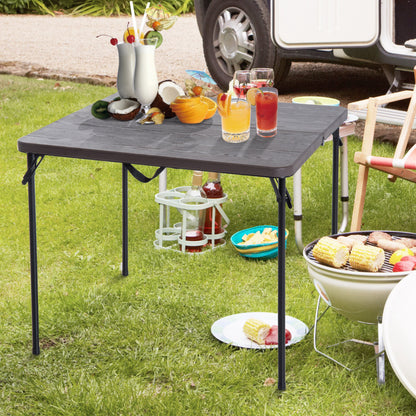 Outsunny Mesa Plegable Portátil Para Camping Mesa Auxiliar Multiusos Marrón_1