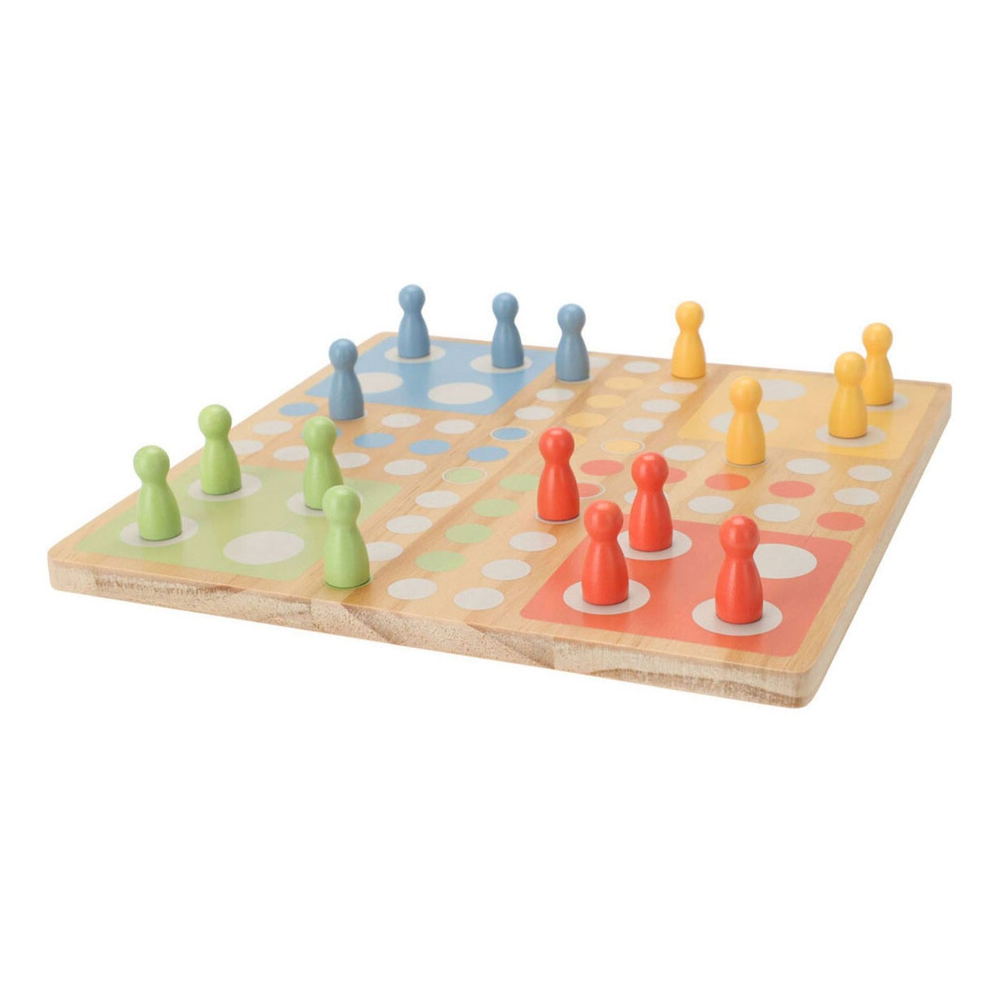 Well Home - Juego Ludo Board En Madera De Pino Con Bolsa De Algodón_0