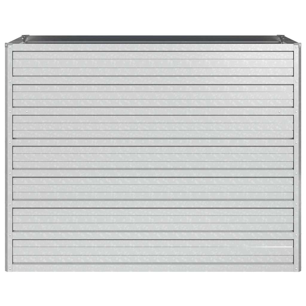 Arriate De Acero Galvanizado Plateado 100x40x77 Cm_3