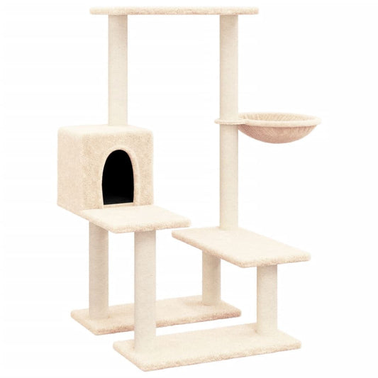 Vidaxl Rascador Para Gatos Con Postes De Sisal Color Crema 94,5 Cm_0