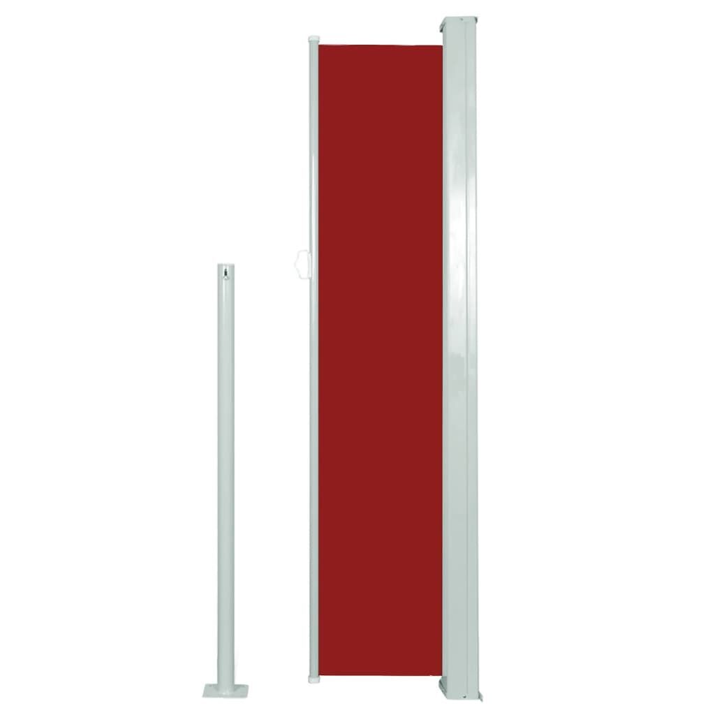 Vidaxl Toldo Lateral Retráctil De Jardín Rojo 140x300 Cm_3