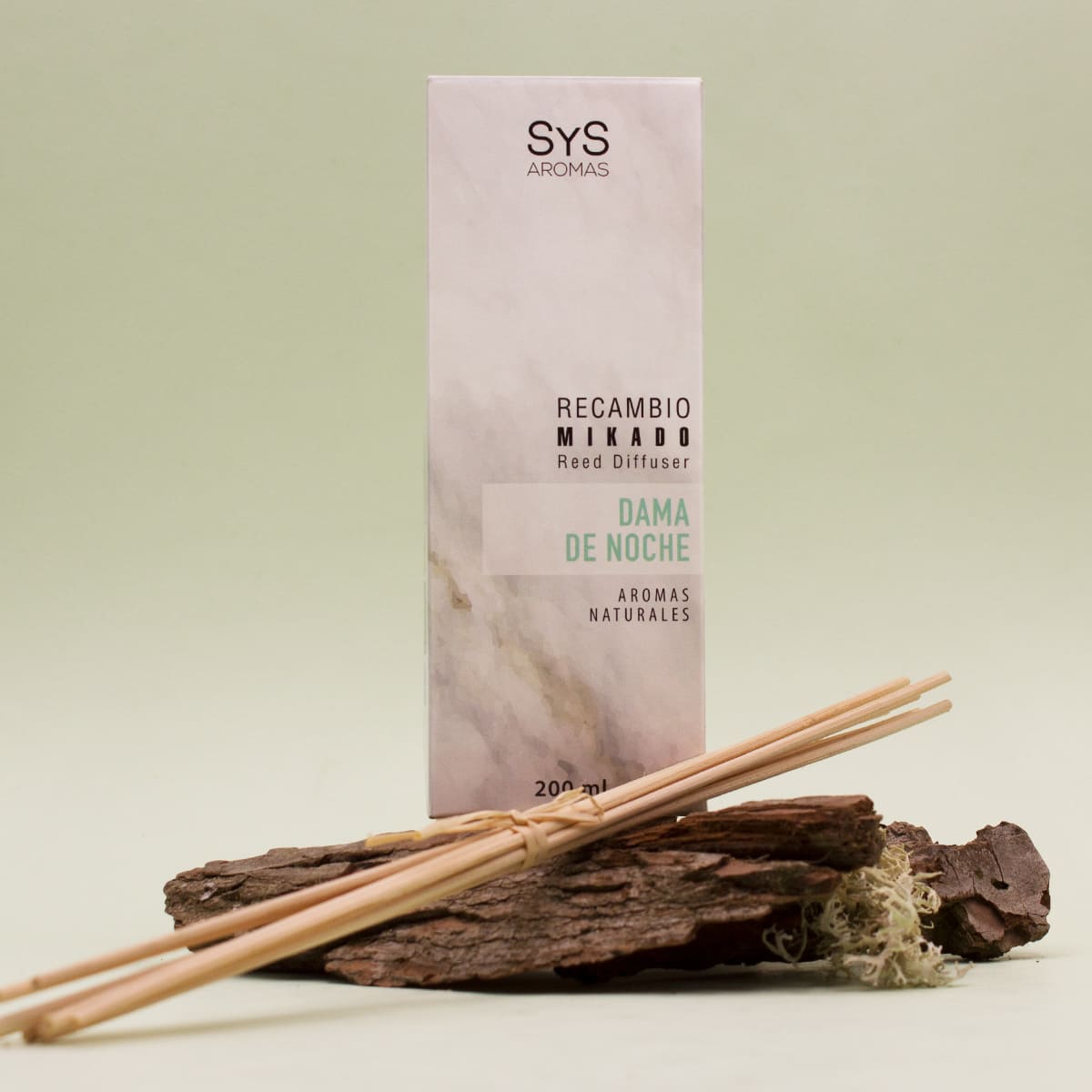 Recambio Mikado Dama de Noche Mármol SYS Aromas 200 ml | Con Palos | Aroma Floral y Agreste | Relajante_3
