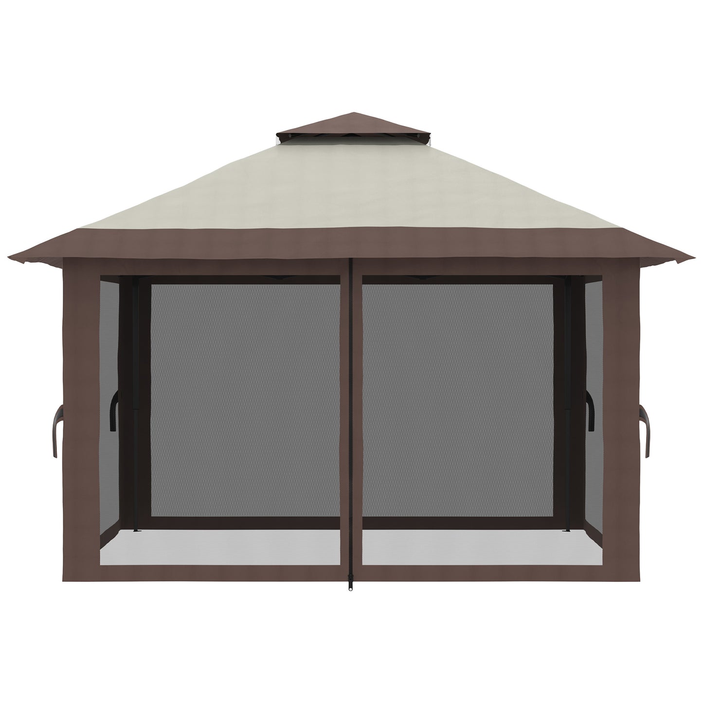 Outsunny Carpa Plegable Pop-up 4x4x2,8 M Altura Ajustable Protección Uv50+_4