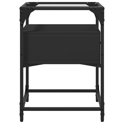 Mesitas De Noche 2 Uds Madera De Ingeniería Negro 40x30x50 Cm_4