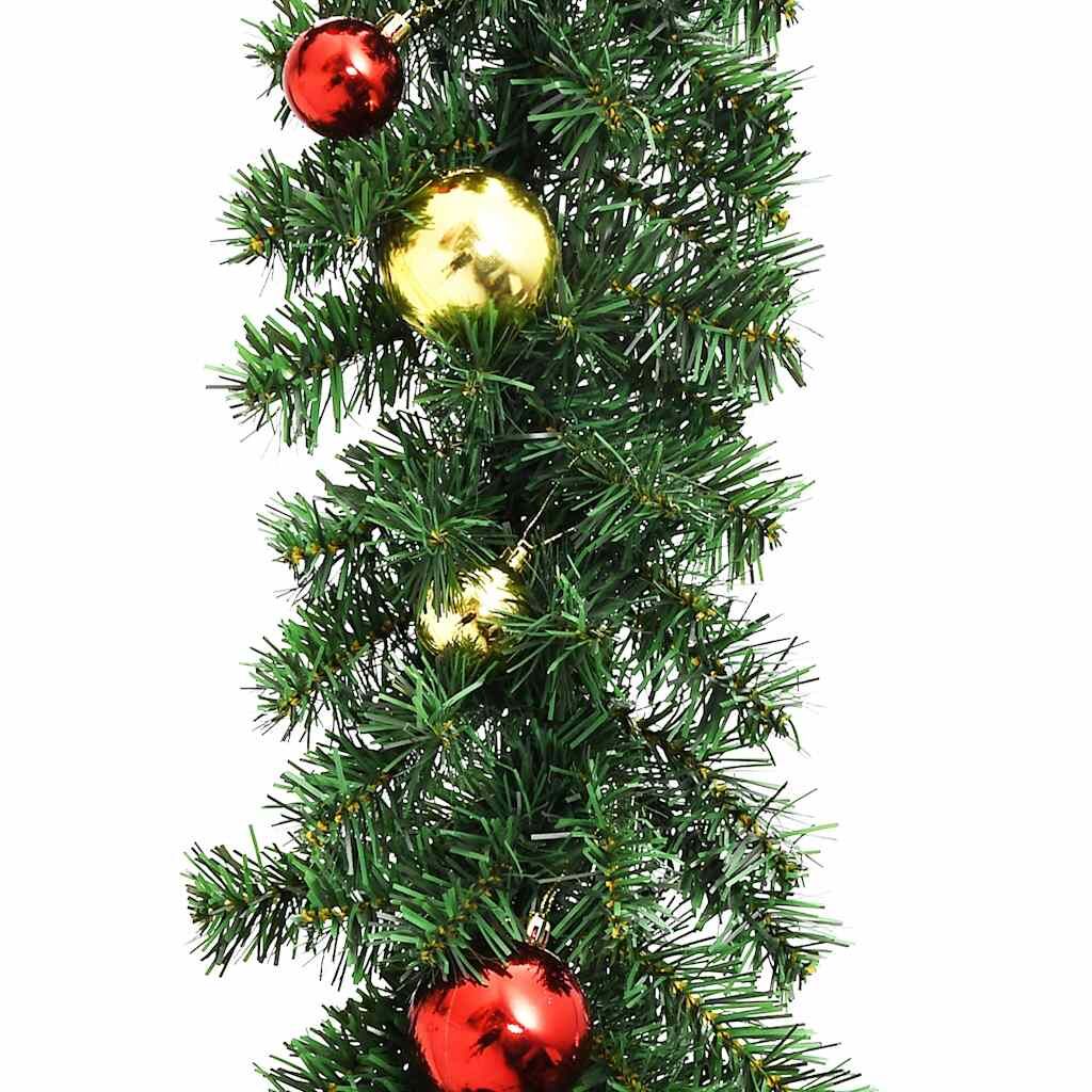 Vidaxl Guirnalda De Navidad Decorada Con Bolas Y Luces Led 10 M_3