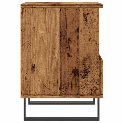 Mesita De Noche Madera Ingeniería Madera Envejecida 40x35x50 Cm_4
