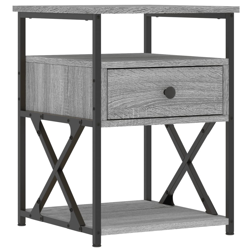 Mesitas Noche 2 Uds Madera Ingeniería Gris Sonoma 40x42x55 Cm_3