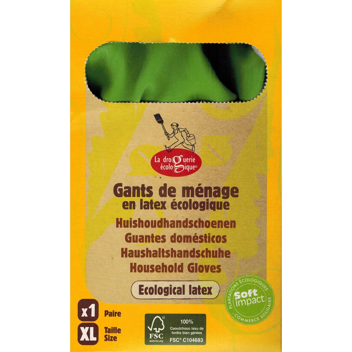 Guantes de látex FSC La Droguerie Écologique  talla M