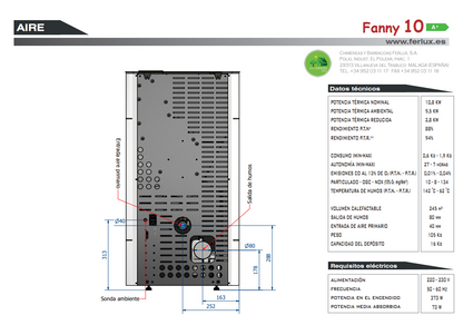 Bricosol Estufa De Pellets Fanny 10 Blanco Perla De Ferlux_3