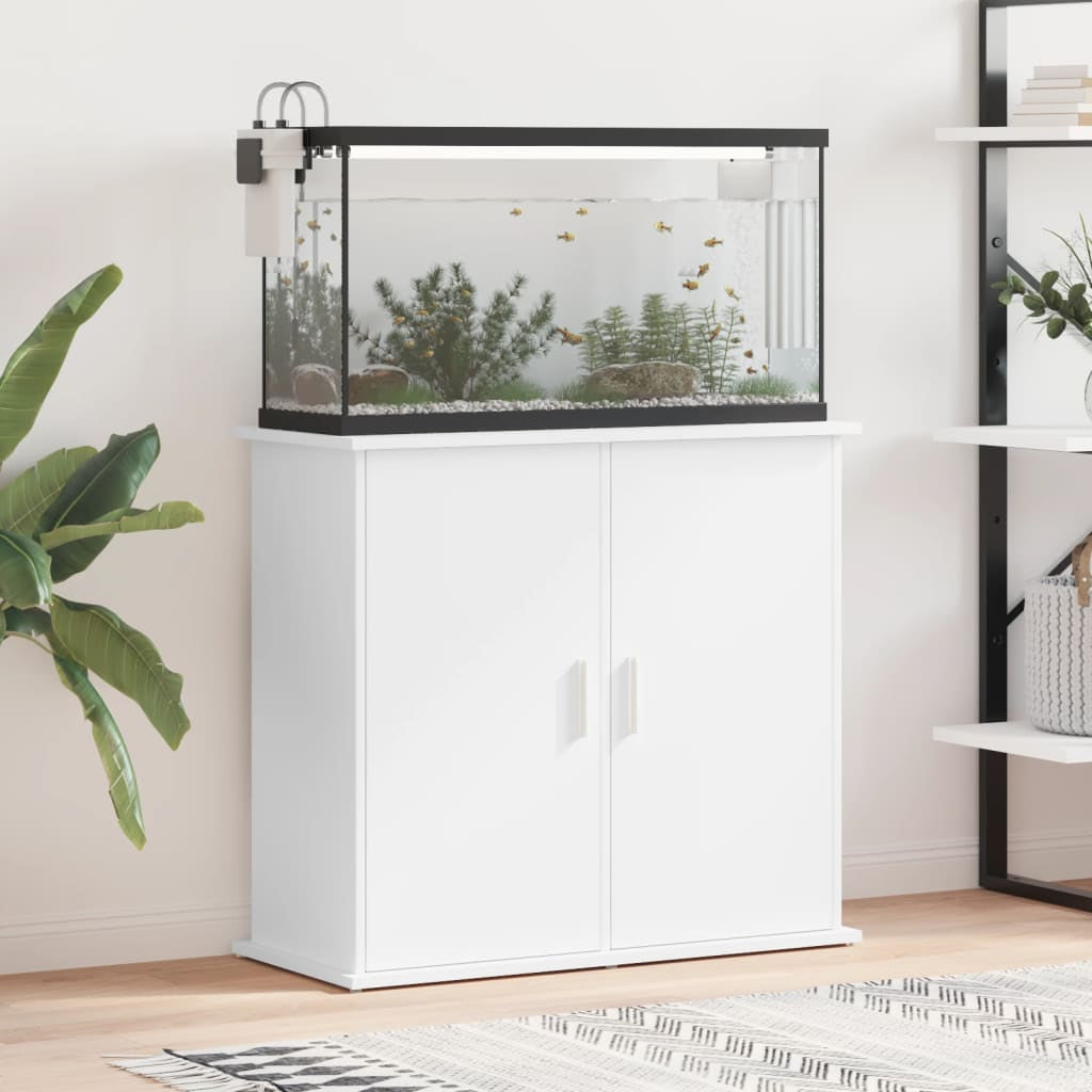Vidaxl Soporte Para Acuario Madera De Ingeniería Blanco 81x36x73 Cm_1