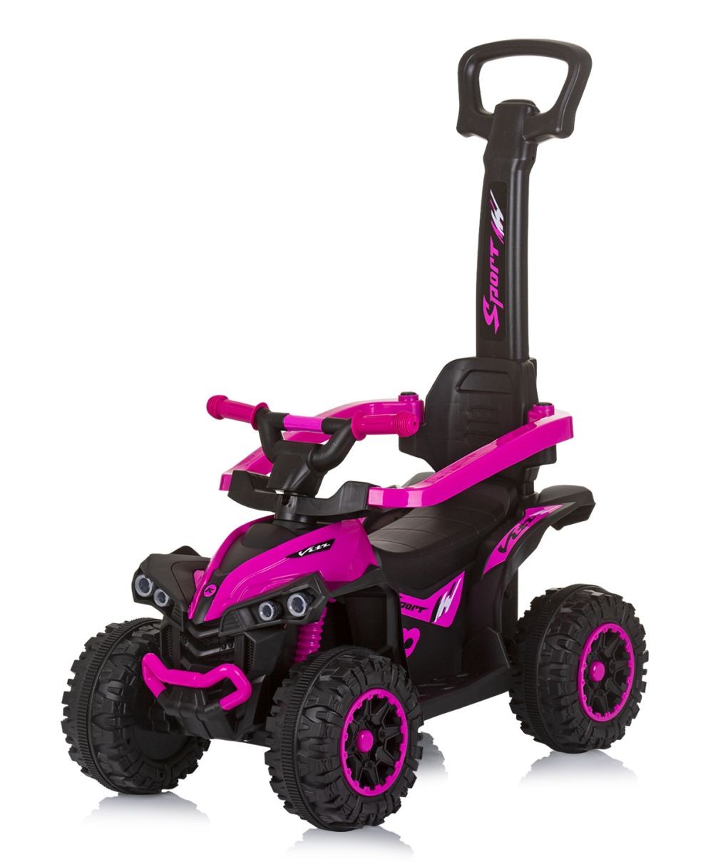 Correpasillos Atv Con Mango Parental Y Capota Pink_1