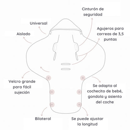 Saco Para Grupo 0 Unviersal Invierno Royal Baby Sand