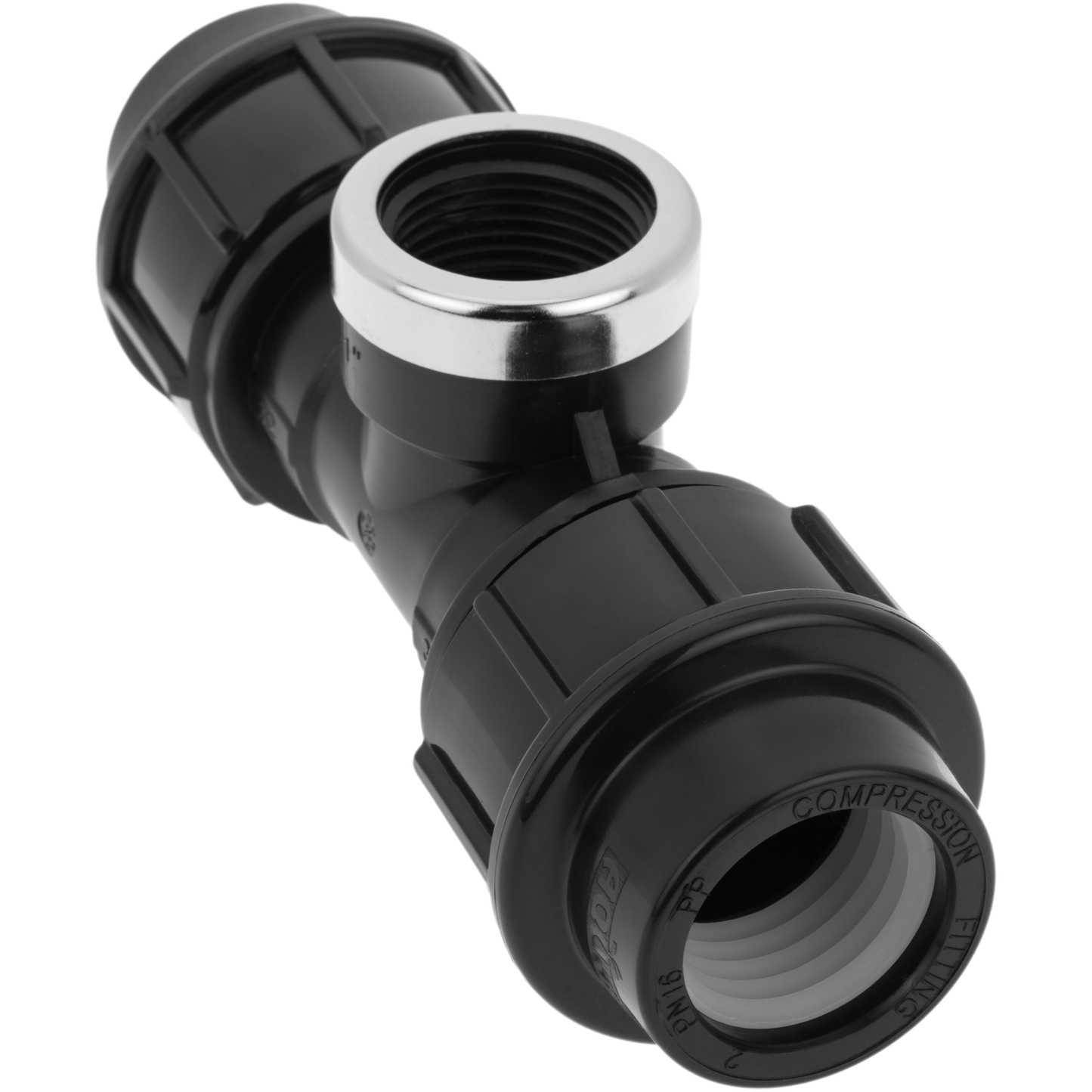 Pack De 5 Unidades Conexión T Con Rosca Hembra De Polietileno 25 Mm X 3/4“ Para Sistema De Riego_1