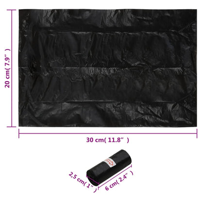Vidaxl Bolsas Para Cacas De Perro 750 Uds Pe Negro 30x20 Cm_2