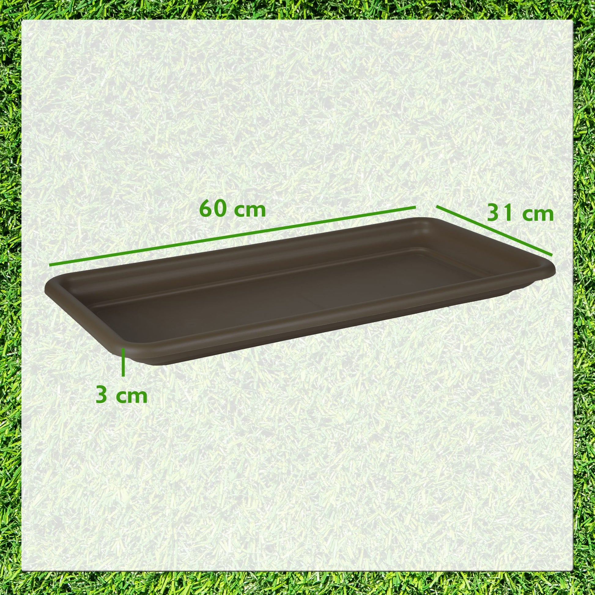 Bandeja Vulcano Zanvic Bronce 60 X 31 X 3 Cm Fabricada En Pástico