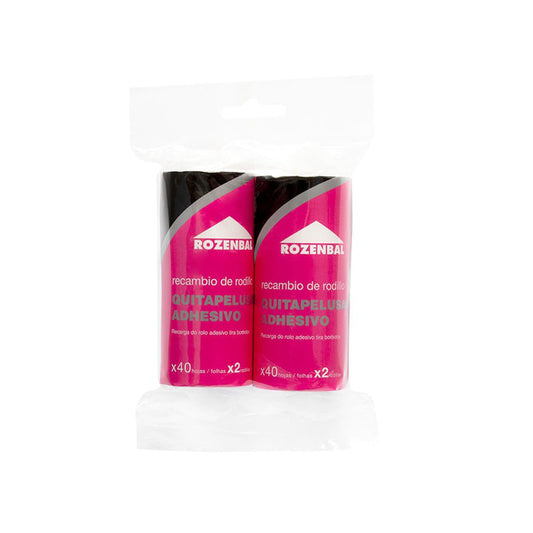2 Recambios rodillo quitapelusas 40 hojas ROZENBAL
