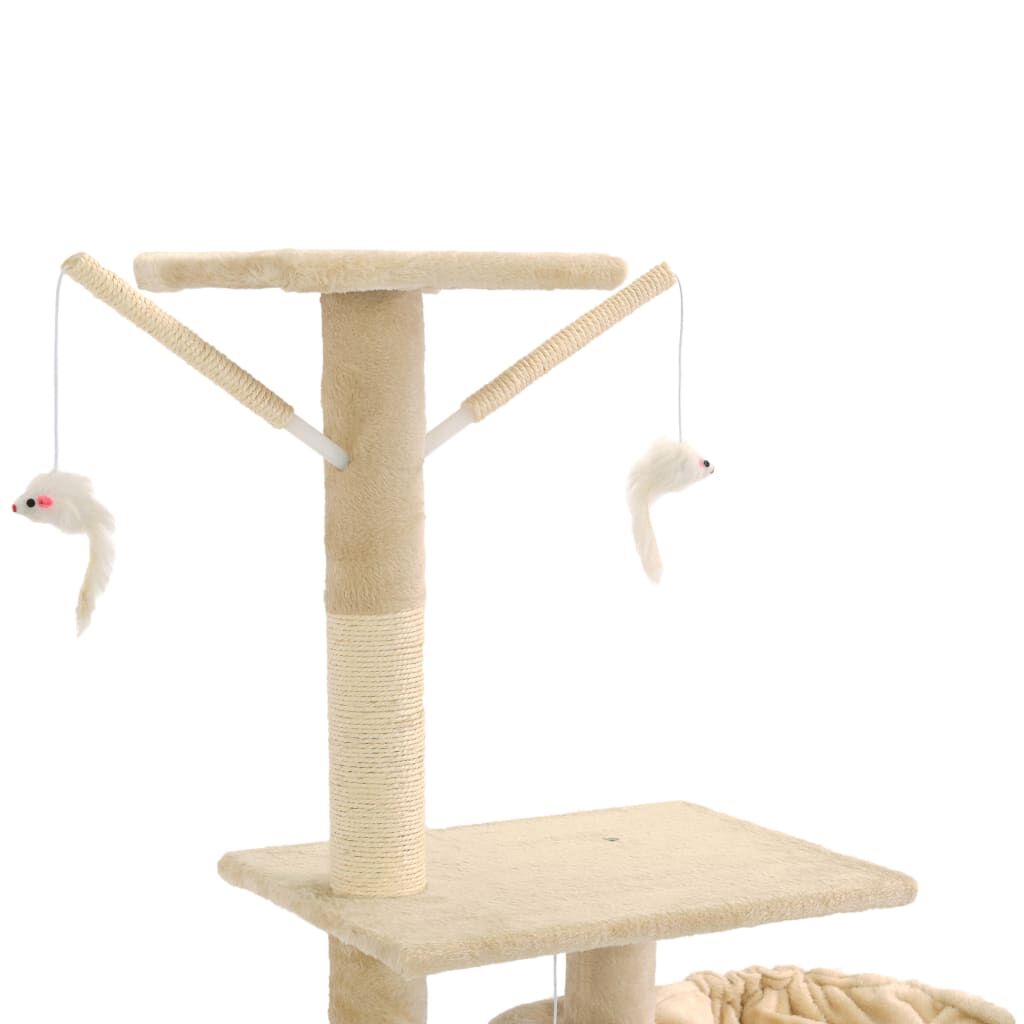 Vidaxl Rascador Para Gatos Poste Rascador De Sisal 230-250 Cm Beige_4