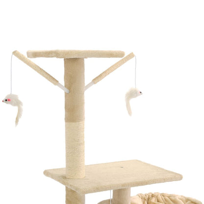 Vidaxl Rascador Para Gatos Poste Rascador De Sisal 230-250 Cm Beige_4