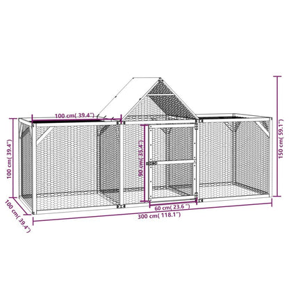 Vidaxl Gallinero Madera Maciza De Pino Impregnada 300x100x150 Cm_2