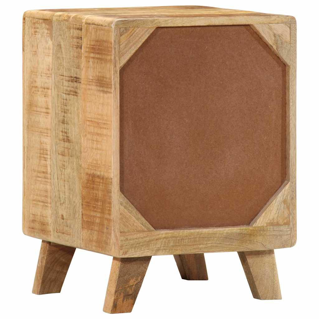 Mesilla De Noche 2 Uds 37x32x50 Cm Madera Mango Rugosa_2