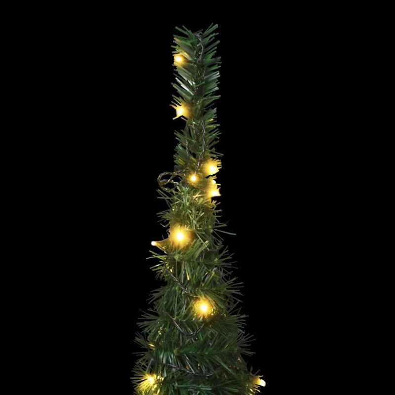 Vidaxl Árbol De Navidad Emergente Preiluminado Con Luces Verde 150 Cm_5