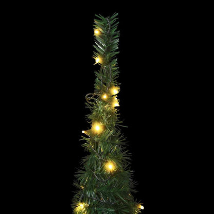 Vidaxl Árbol De Navidad Emergente Preiluminado Con Luces Verde 150 Cm_5