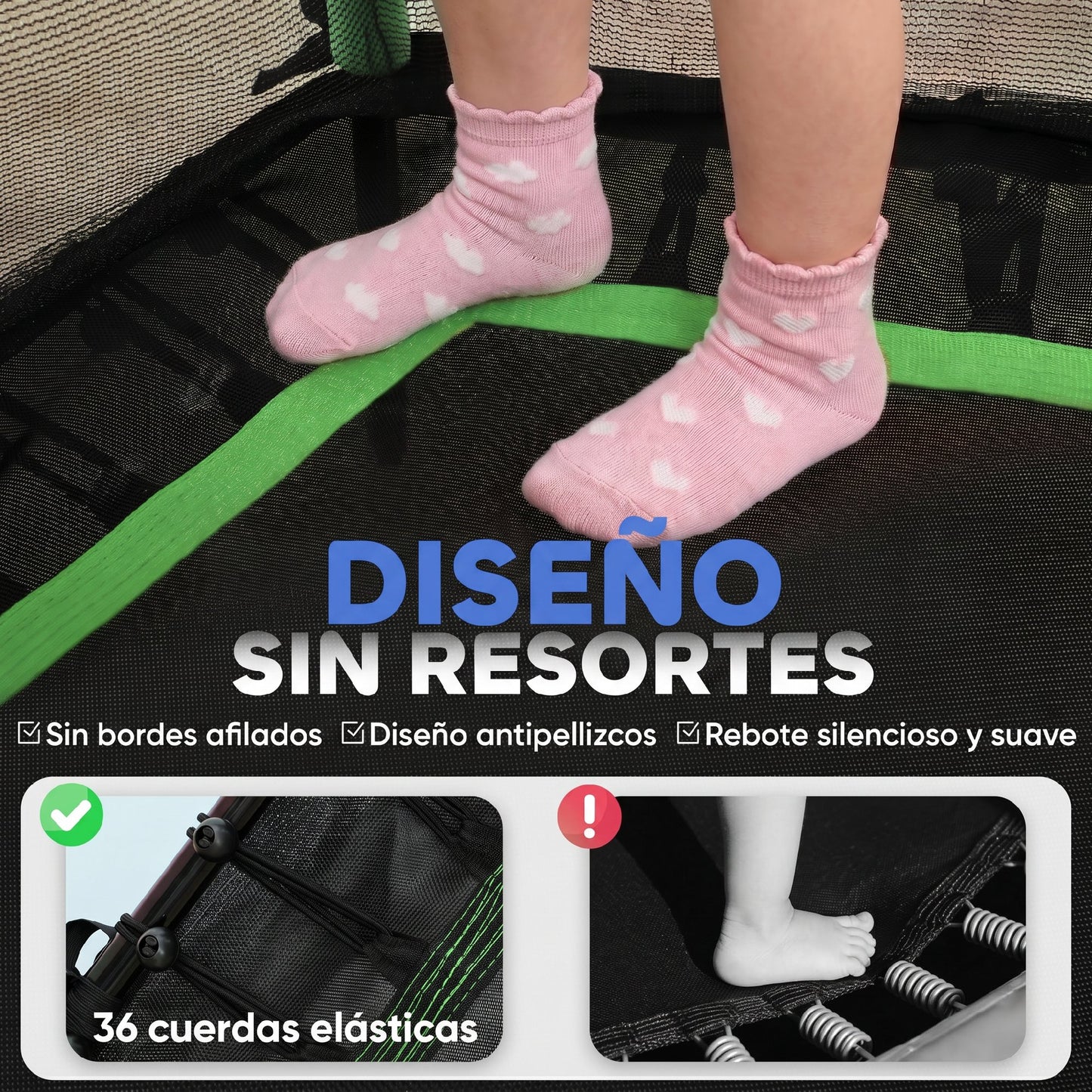 Homcom Cama Elástica Infantil De Jardín Ø163_4