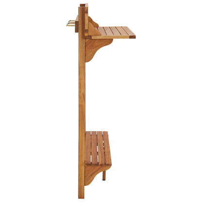 Mesa Alta De Balcón De Madera Maciza De Acacia 90x37x122,5 Cm_2