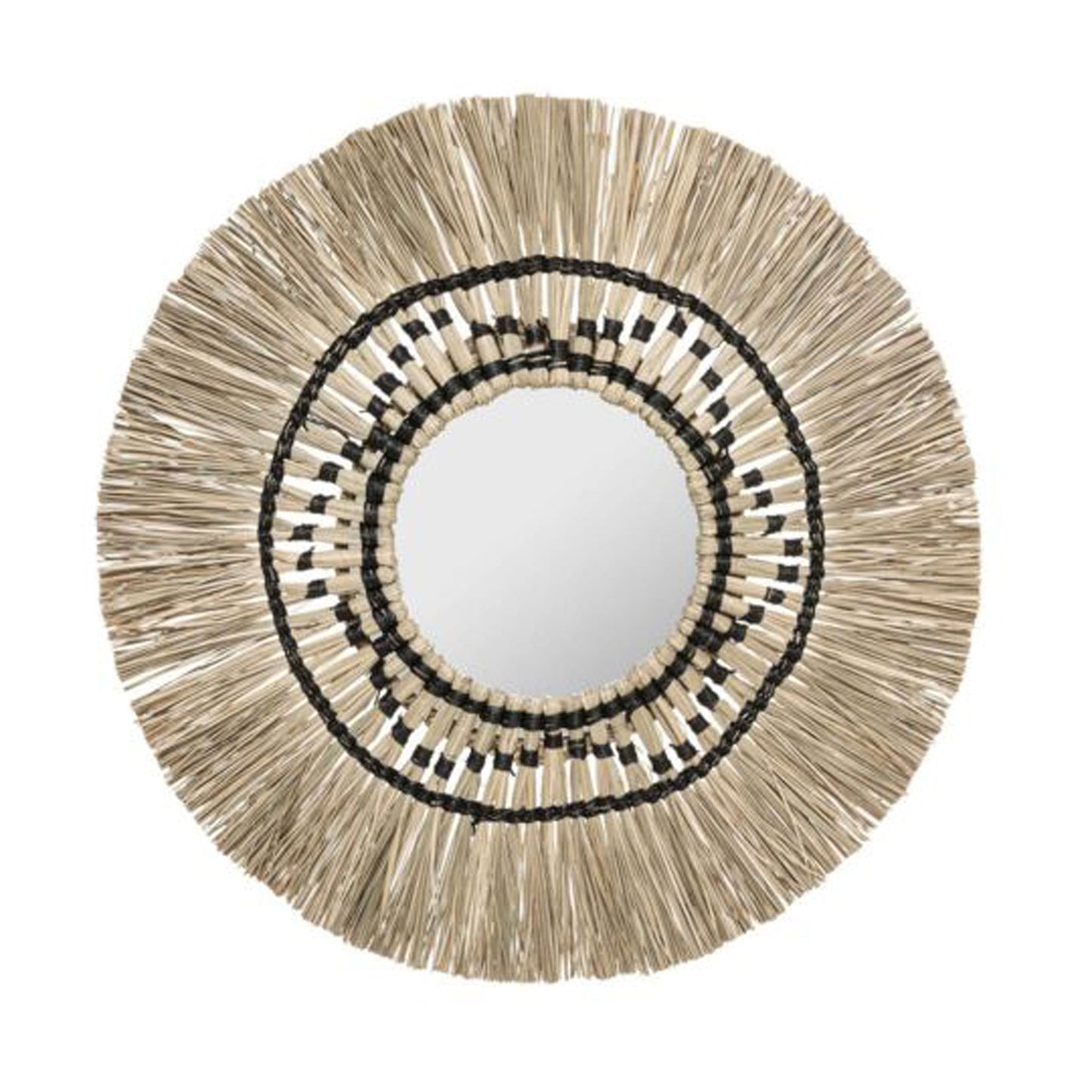 Well Home - Espejo Decorativo 'isa' Con Tejido De Caña - Ø78 X 3,1cm_0