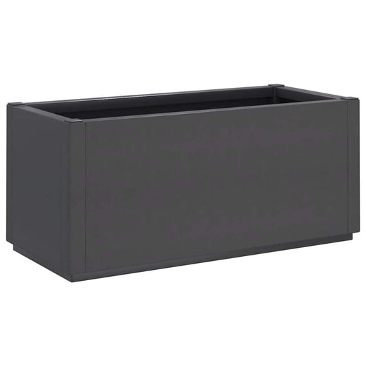 Caja De Flores De Jardín Gris Oscuro_0