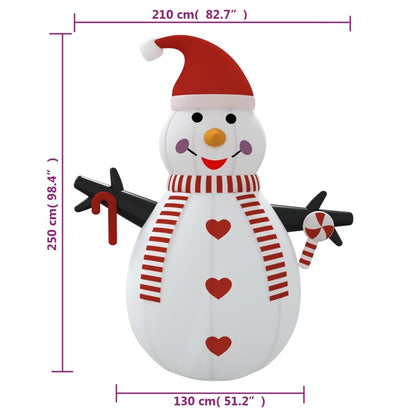 Vidaxl Muñeco De Nieve Hinchable Con Led 250 Cm_2