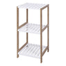 Well Home Estantería De Baño Con 3 Estantes En Mdf Y Patas De Bambú H.79cm