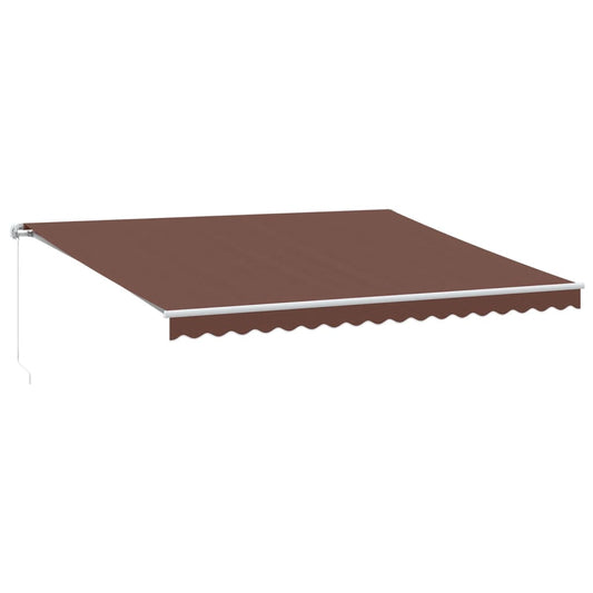 Toldo Retráctil Manual Marrón 450x350 Cm_0