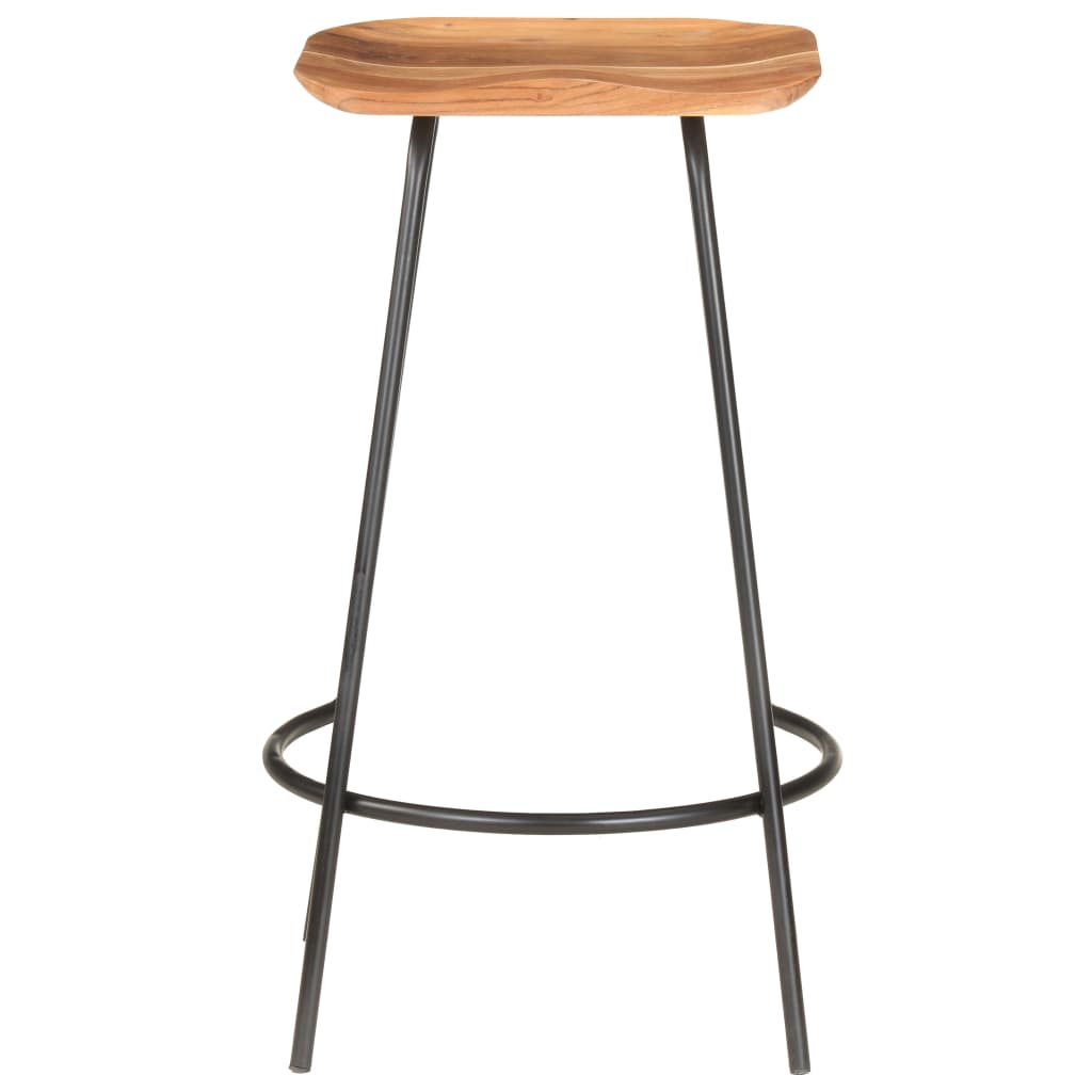 Taburetes De Cocina 4 Unidades Madera Maciza De Acacia_2