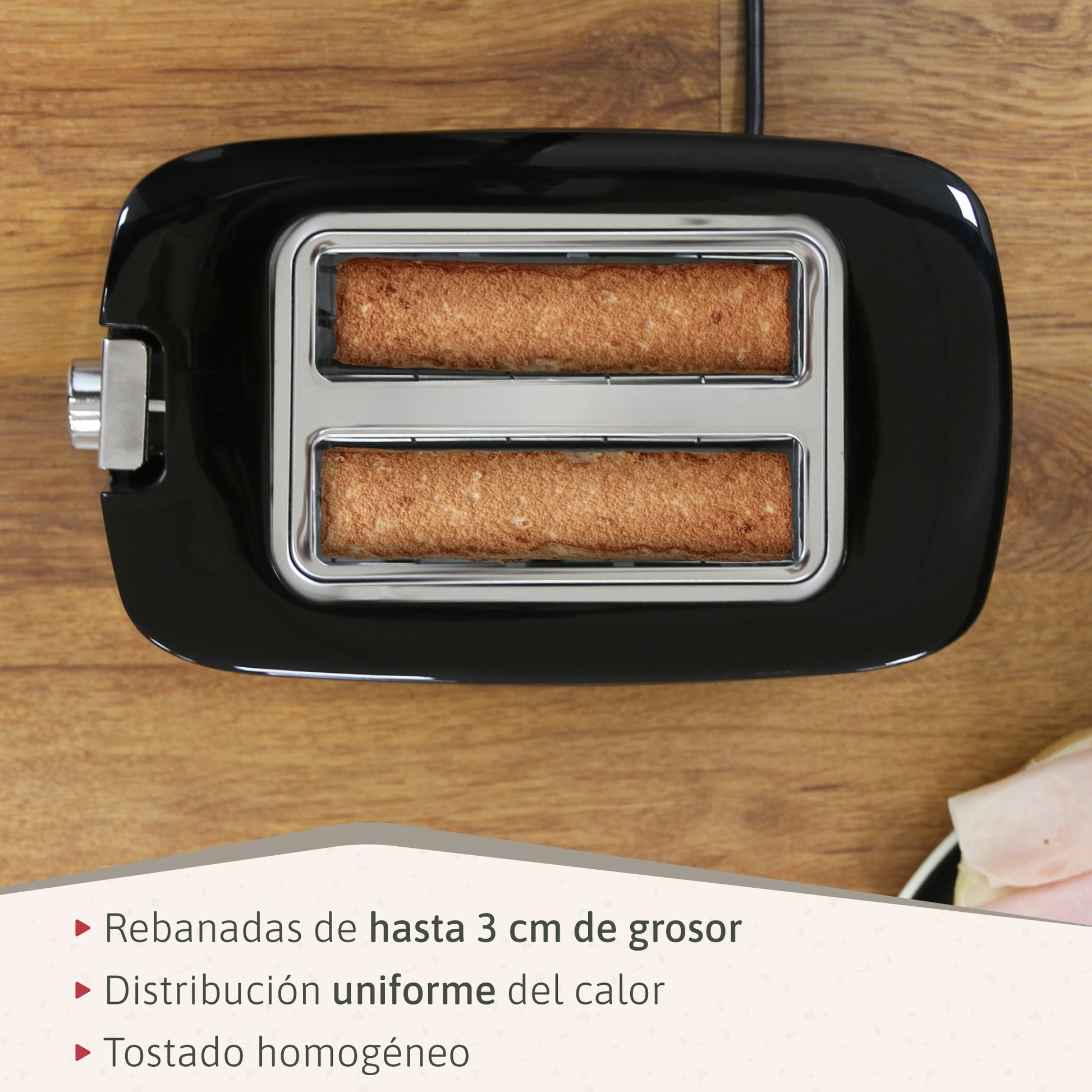 Briebe Elegance Set Tostadora Pan Ranura Ancha 2 Rebanadas + Hervidor Agua Eléctrico 1,7l Inalámbrico, Skt1170blk,negro_4