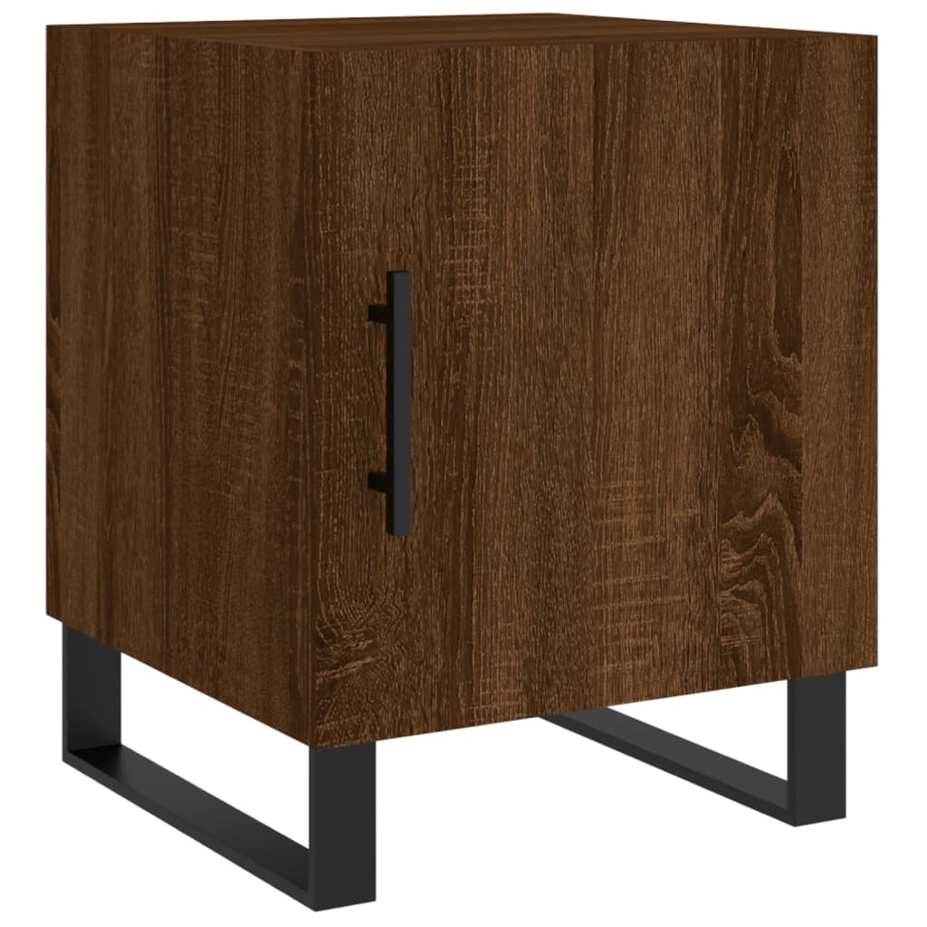Mesitas Noche 2 Uds Madera Ingeniería Marrón Roble 40x40x50 Cm_4