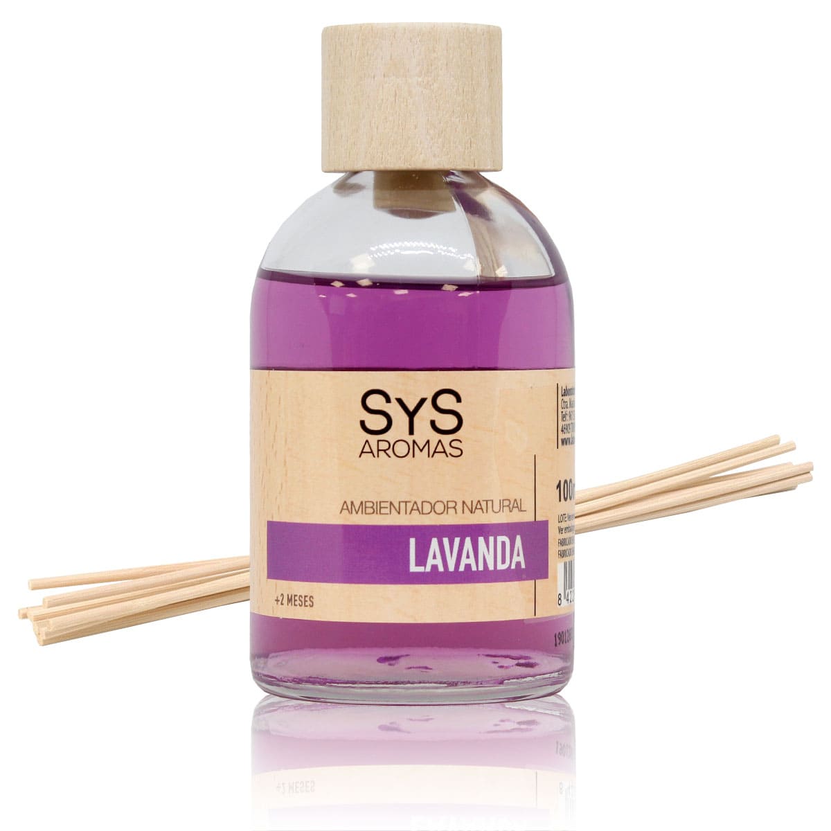 Ambientador Mikado Lavanda SYS Aromas 100 ml | Aroma Floral y Agreste | Relajante_0
