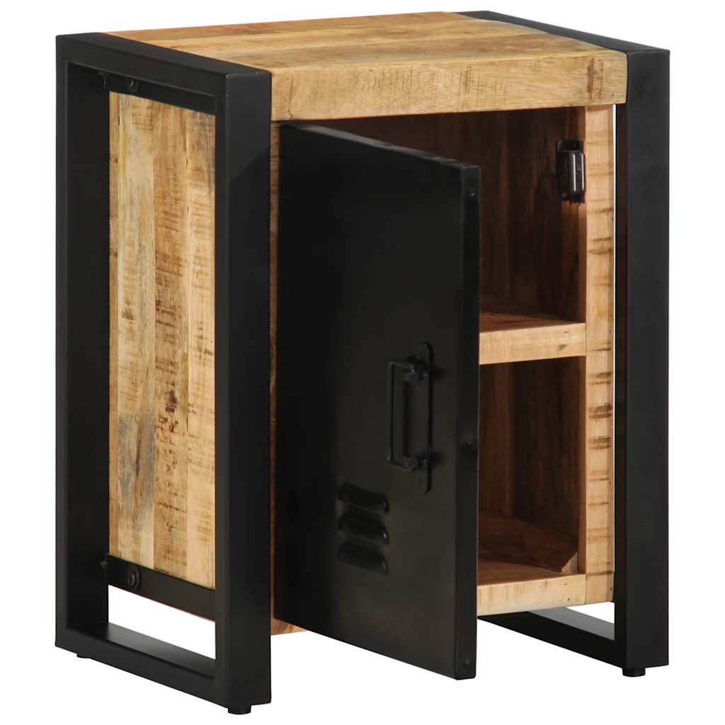 Mesita De Noche Madera Maciza Mango 40x30x51 Cm_3