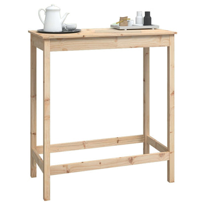 Mesa Alta De Bar Madera Maciza De Pino 100x50x110 Cm_2