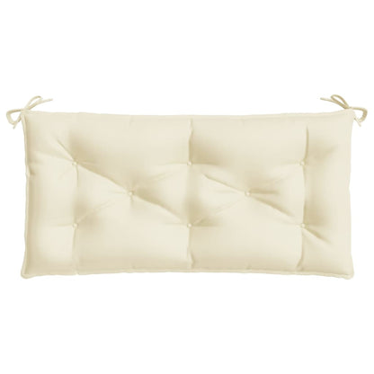 Vidaxl Cojín De Banco De Jardín Tela Oxford Blanco Crema 100x50x7 Cm_3