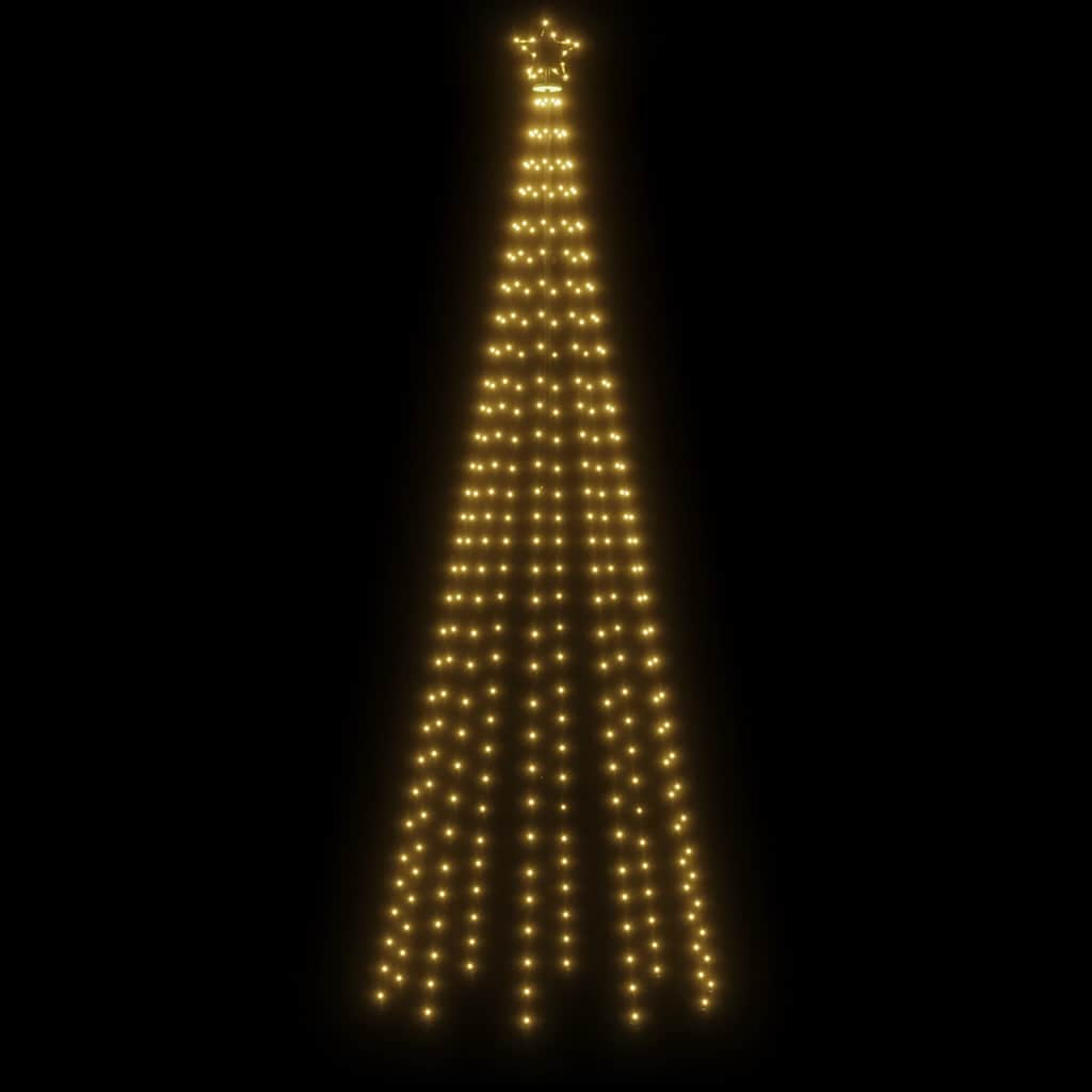 Vidaxl Árbol De Navidad Cónico 310 Led Blanco Cálido 100x300 Cm_3