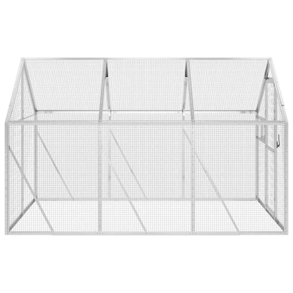 Vidaxl Pajarera De Aluminio Color Plateado 1,79x3x1,85 M_3